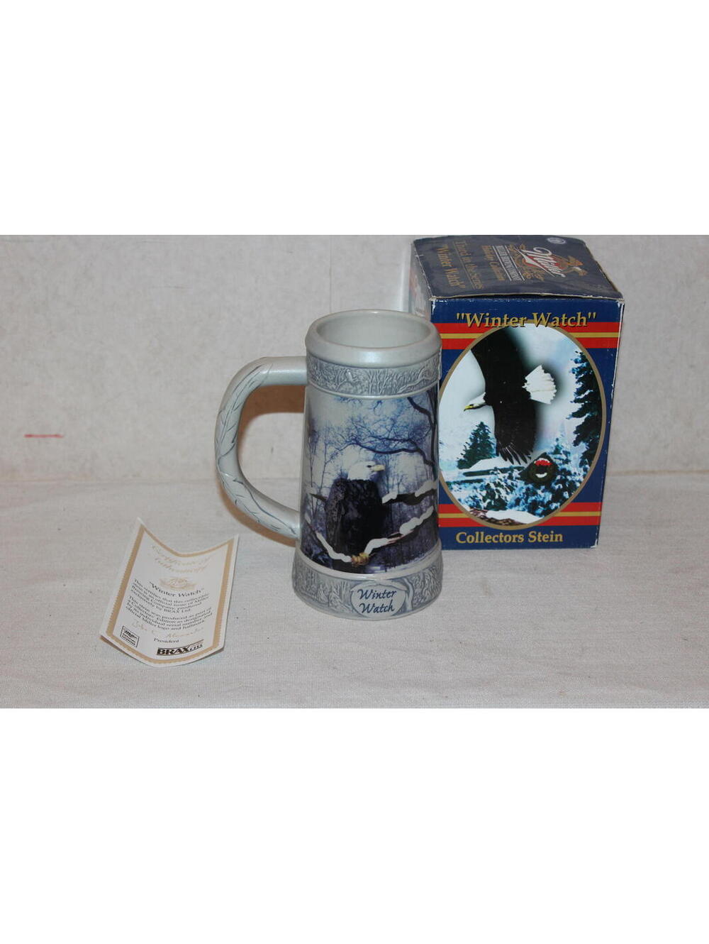 NEW Vintage Miller Winter Watch Collector Stein 2000 Eagle Beer Mug w/ Box COA